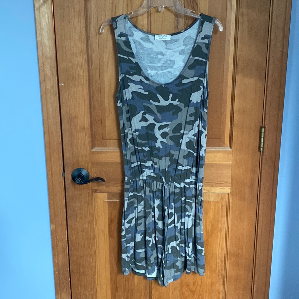 Camo Romper with pockets